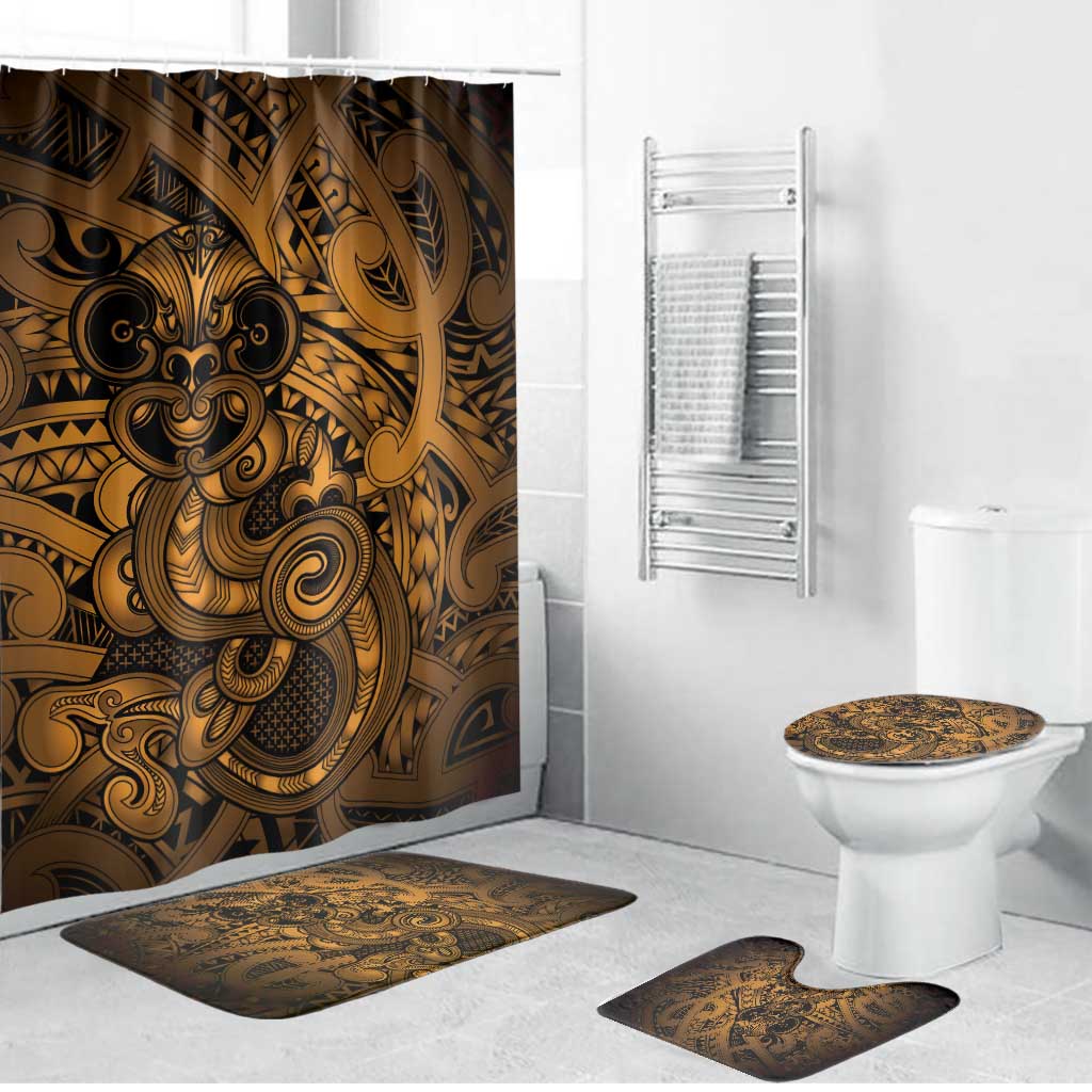 Aotearoa Maori Hei Tiki Bathroom Set Koura Kowhaiwhai Puhoro Motif