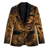 Aotearoa Maori Hei Tiki Blazer Koura Kowhaiwhai Puhoro Motif