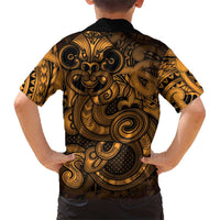 Aotearoa Maori Hei Tiki Family Matching Off The Shoulder Long Sleeve Dress and Hawaiian Shirt Koura Kowhaiwhai Puhoro Motif