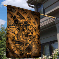 Aotearoa Maori Hei Tiki Garden Flag Koura Kowhaiwhai Puhoro Motif LT9 - Polynesian Pride