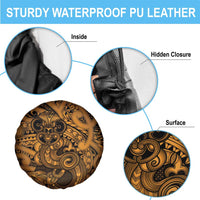 Aotearoa Maori Hei Tiki Spare Tire Cover Koura Kowhaiwhai Puhoro Motif LT9 - Polynesian Pride