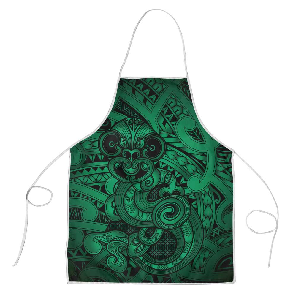 Aotearoa Maori Hei Tiki Apron Kakariki Kowhaiwhai Puhoro Motif