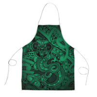 Aotearoa Maori Hei Tiki Apron Kakariki Kowhaiwhai Puhoro Motif