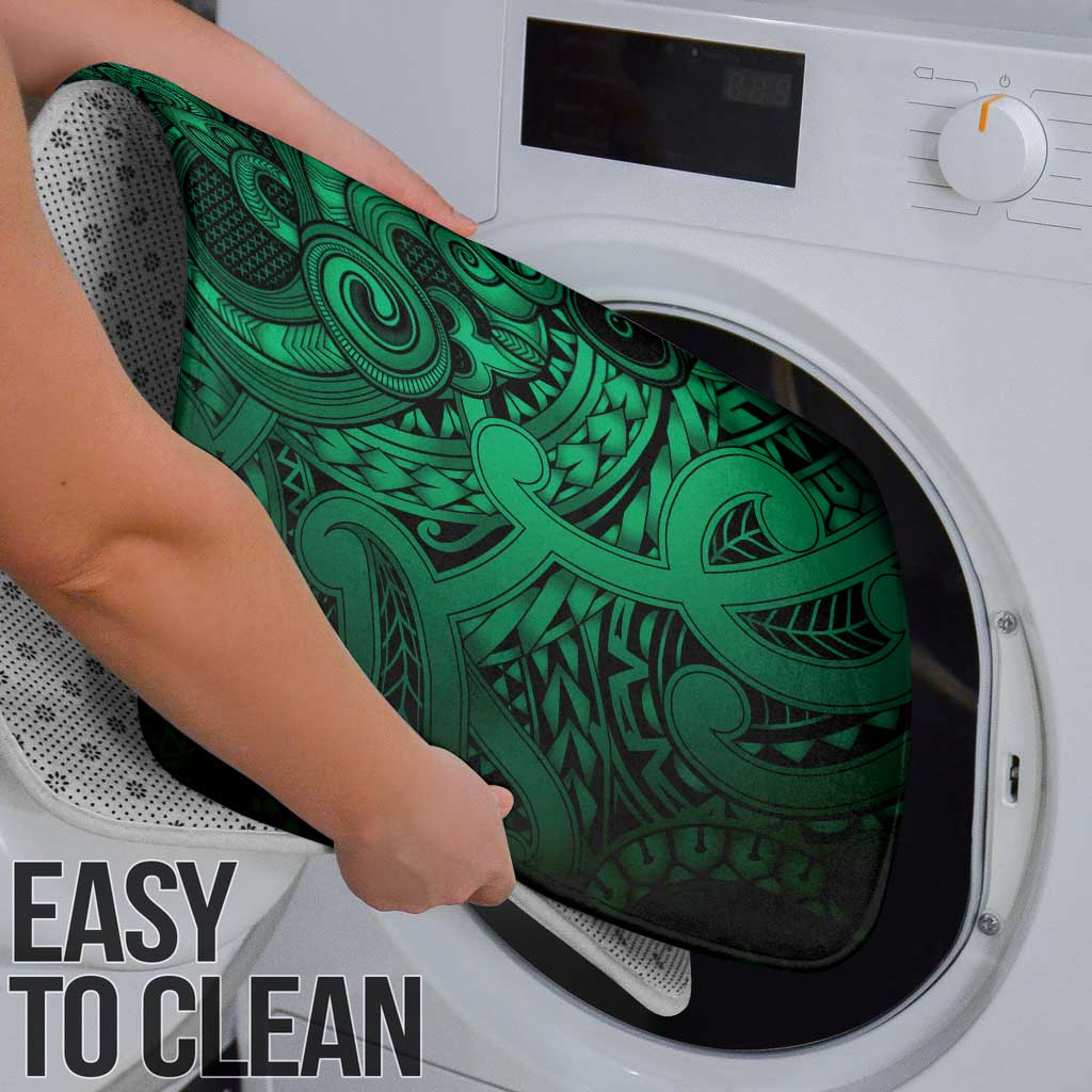 Aotearoa Maori Hei Tiki Bathroom Set Kakariki Kowhaiwhai Puhoro Motif