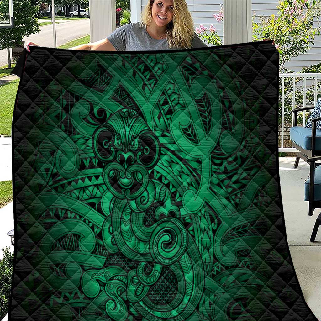 Aotearoa Maori Hei Tiki Quilt Kakariki Kowhaiwhai Puhoro Motif