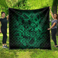Aotearoa Maori Hei Tiki Quilt Kakariki Kowhaiwhai Puhoro Motif