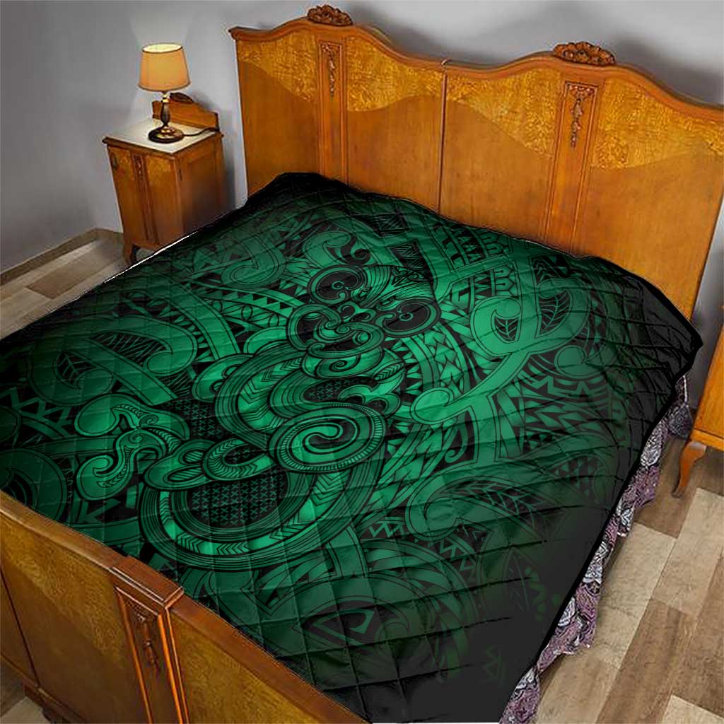 Aotearoa Maori Hei Tiki Quilt Kakariki Kowhaiwhai Puhoro Motif