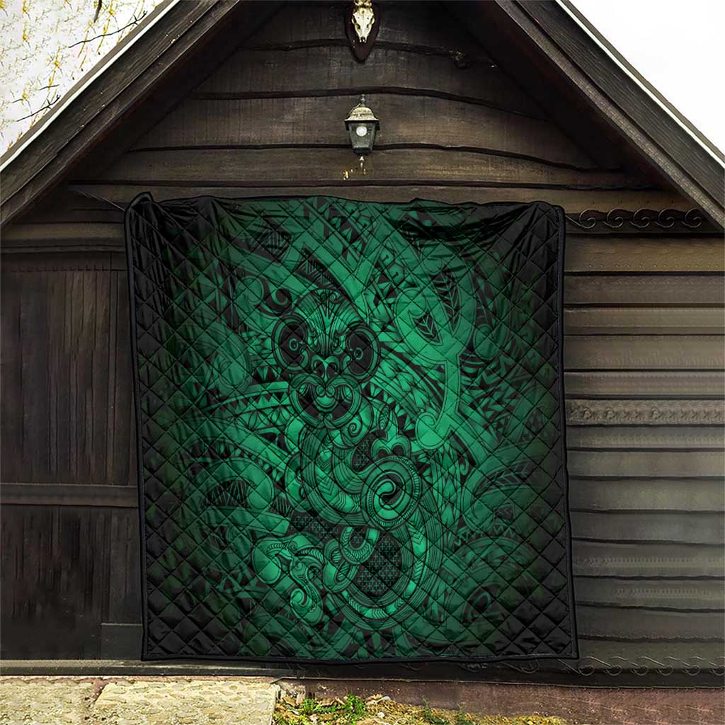 Aotearoa Maori Hei Tiki Quilt Kakariki Kowhaiwhai Puhoro Motif