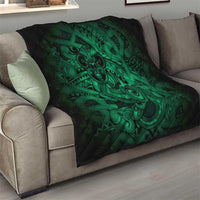 Aotearoa Maori Hei Tiki Quilt Kakariki Kowhaiwhai Puhoro Motif