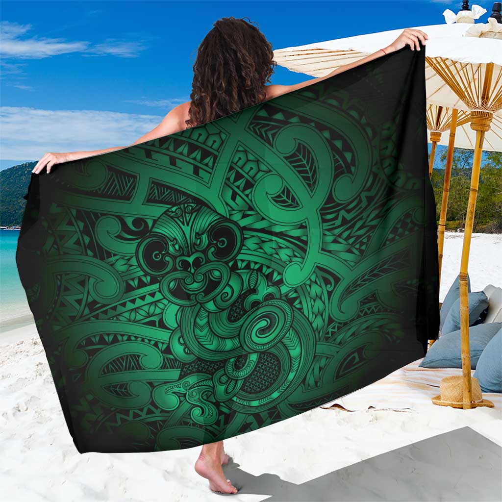 Aotearoa Maori Hei Tiki Sarong Kakariki Kowhaiwhai Puhoro Motif
