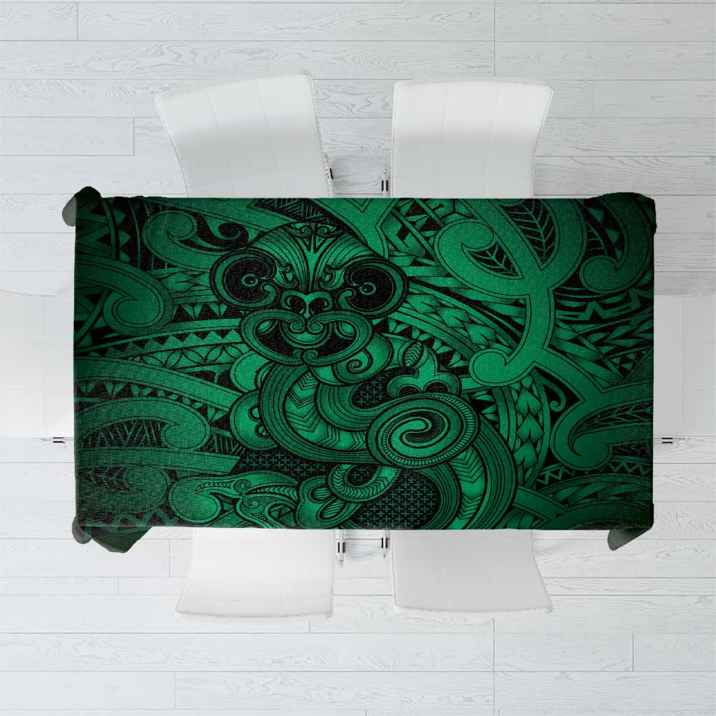 Aotearoa Maori Hei Tiki Tablecloth Kakariki Kowhaiwhai Puhoro Motif