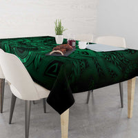 Aotearoa Maori Hei Tiki Tablecloth Kakariki Kowhaiwhai Puhoro Motif LT9 - Polynesian Pride