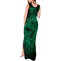 Aotearoa Maori Hei Tiki Tank Maxi Dress Kakariki Kowhaiwhai Puhoro Motif