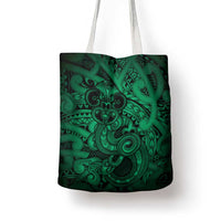 Aotearoa Maori Hei Tiki Tote Bag Kakariki Kowhaiwhai Puhoro Motif