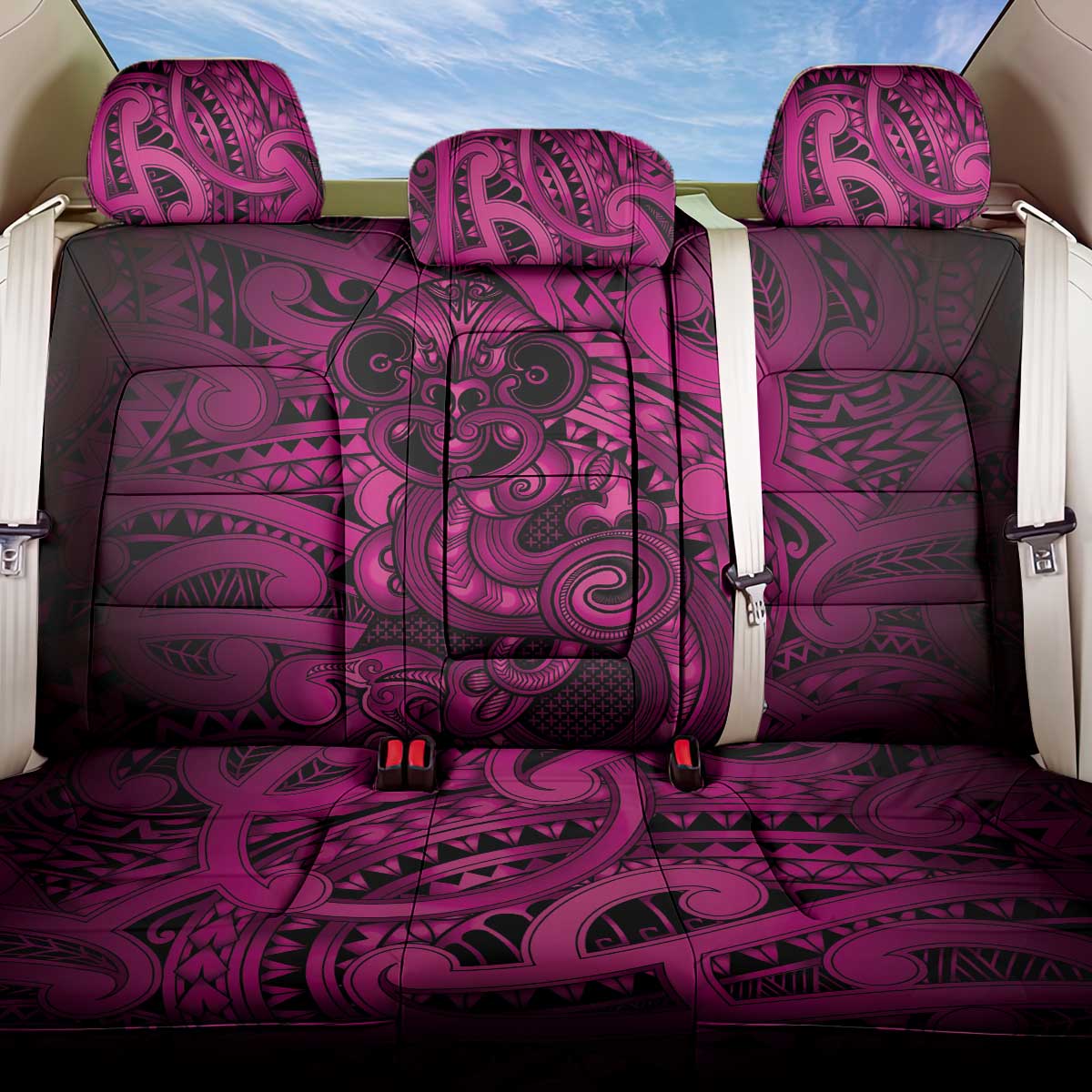 Aotearoa Maori Hei Tiki Back Car Seat Cover Mawhero Kowhaiwhai Puhoro Motif