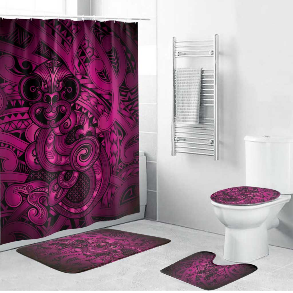 Aotearoa Maori Hei Tiki Bathroom Set Mawhero Kowhaiwhai Puhoro Motif