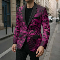 Aotearoa Maori Hei Tiki Blazer Mawhero Kowhaiwhai Puhoro Motif LT9 - Polynesian Pride