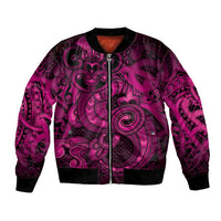 Aotearoa Maori Hei Tiki Bomber Jacket Mawhero Kowhaiwhai Puhoro Motif