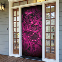 Aotearoa Maori Hei Tiki Door Cover Mawhero Kowhaiwhai Puhoro Motif
