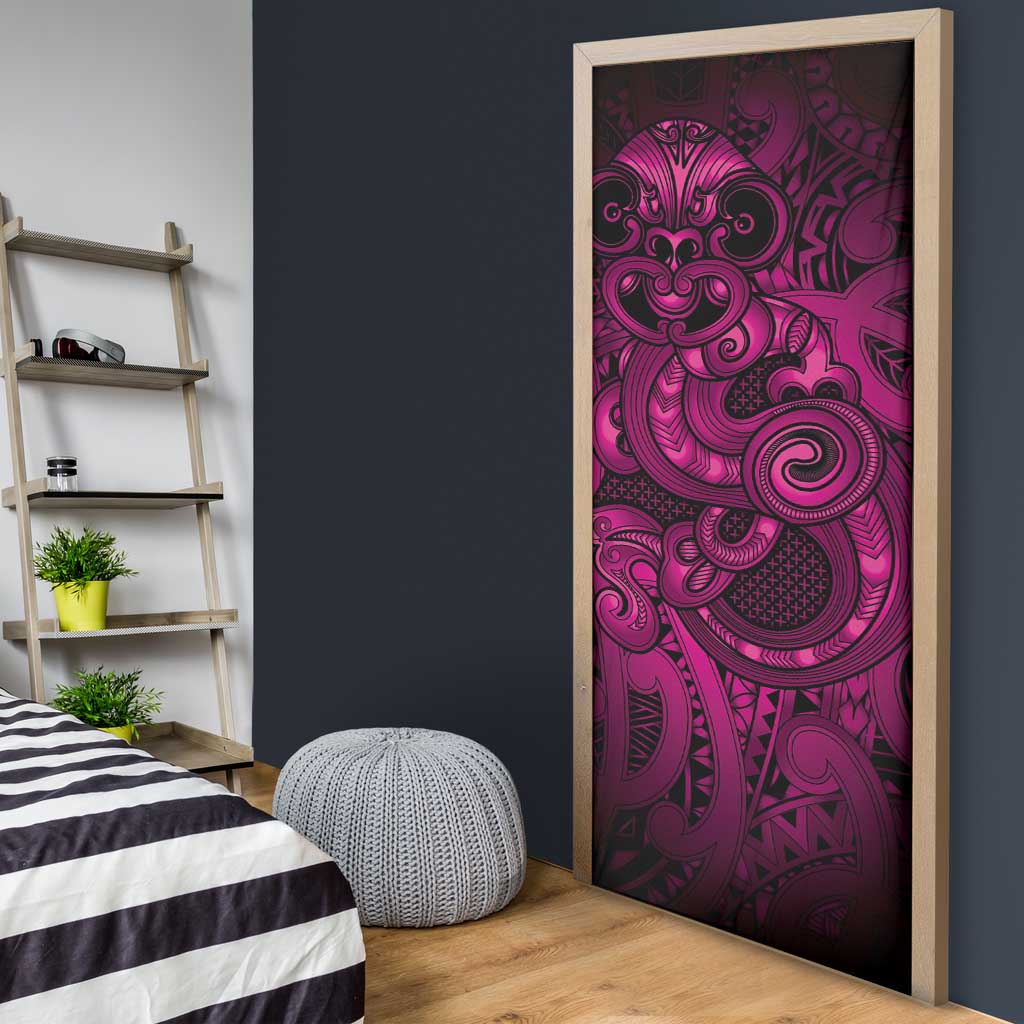 Aotearoa Maori Hei Tiki Door Cover Mawhero Kowhaiwhai Puhoro Motif