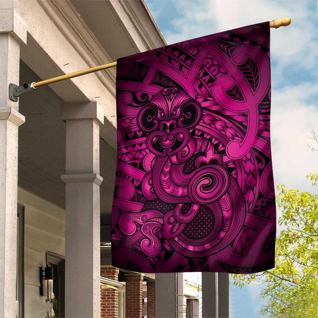 Aotearoa Maori Hei Tiki Garden Flag Mawhero Kowhaiwhai Puhoro Motif