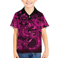 Aotearoa Maori Hei Tiki Kid Hawaiian Shirt Mawhero Kowhaiwhai Puhoro Motif