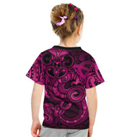 Aotearoa Maori Hei Tiki Kid T Shirt Mawhero Kowhaiwhai Puhoro Motif