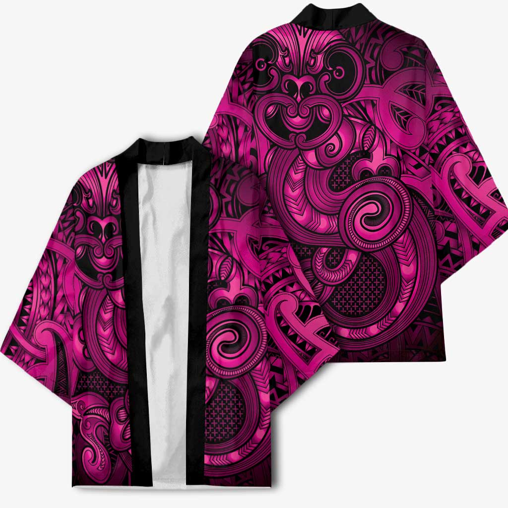 Aotearoa Maori Hei Tiki Kimono Mawhero Kowhaiwhai Puhoro Motif