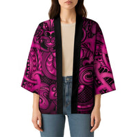 Aotearoa Maori Hei Tiki Kimono Mawhero Kowhaiwhai Puhoro Motif