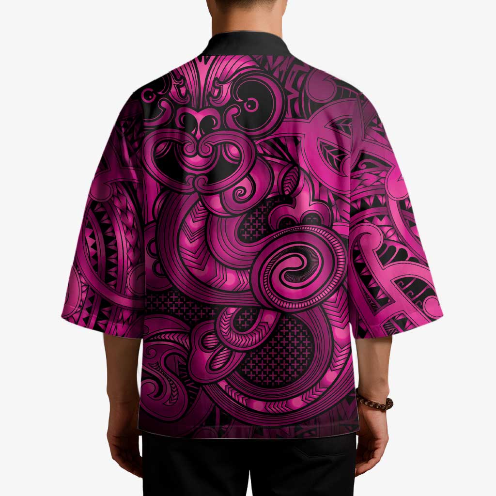 Aotearoa Maori Hei Tiki Kimono Mawhero Kowhaiwhai Puhoro Motif