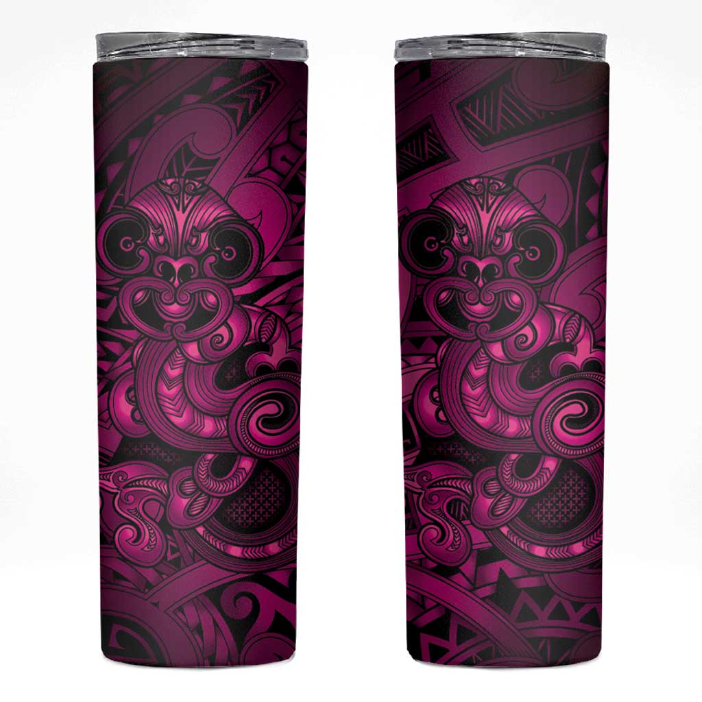 Aotearoa Maori Hei Tiki Skinny Tumbler Mawhero Kowhaiwhai Puhoro Motif