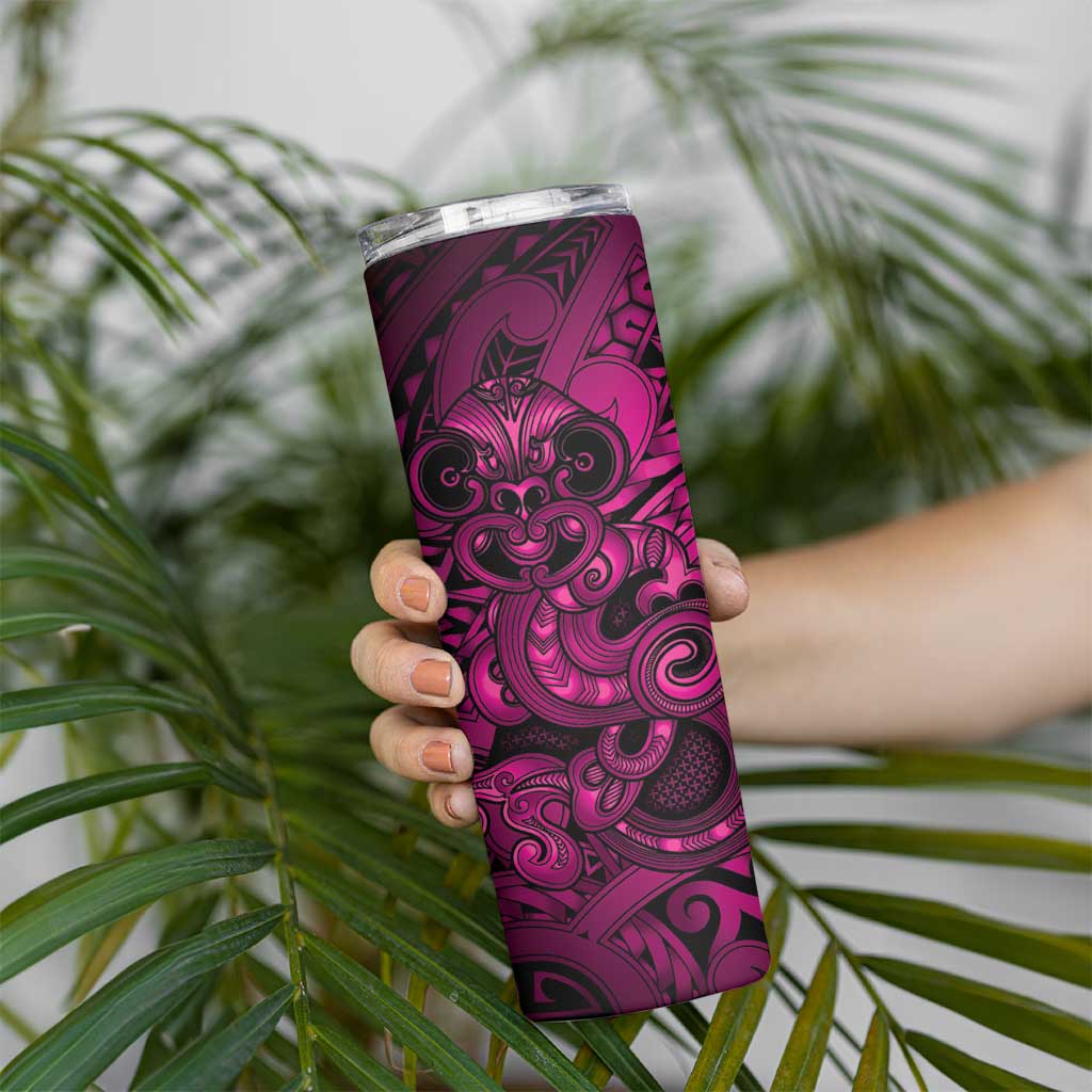 Aotearoa Maori Hei Tiki Skinny Tumbler Mawhero Kowhaiwhai Puhoro Motif