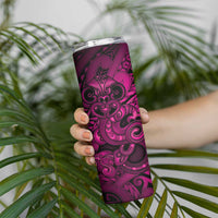 Aotearoa Maori Hei Tiki Skinny Tumbler Mawhero Kowhaiwhai Puhoro Motif