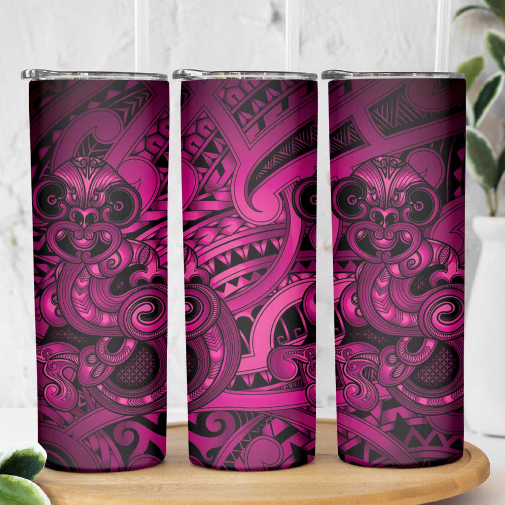Aotearoa Maori Hei Tiki Skinny Tumbler Mawhero Kowhaiwhai Puhoro Motif