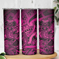 Aotearoa Maori Hei Tiki Skinny Tumbler Mawhero Kowhaiwhai Puhoro Motif