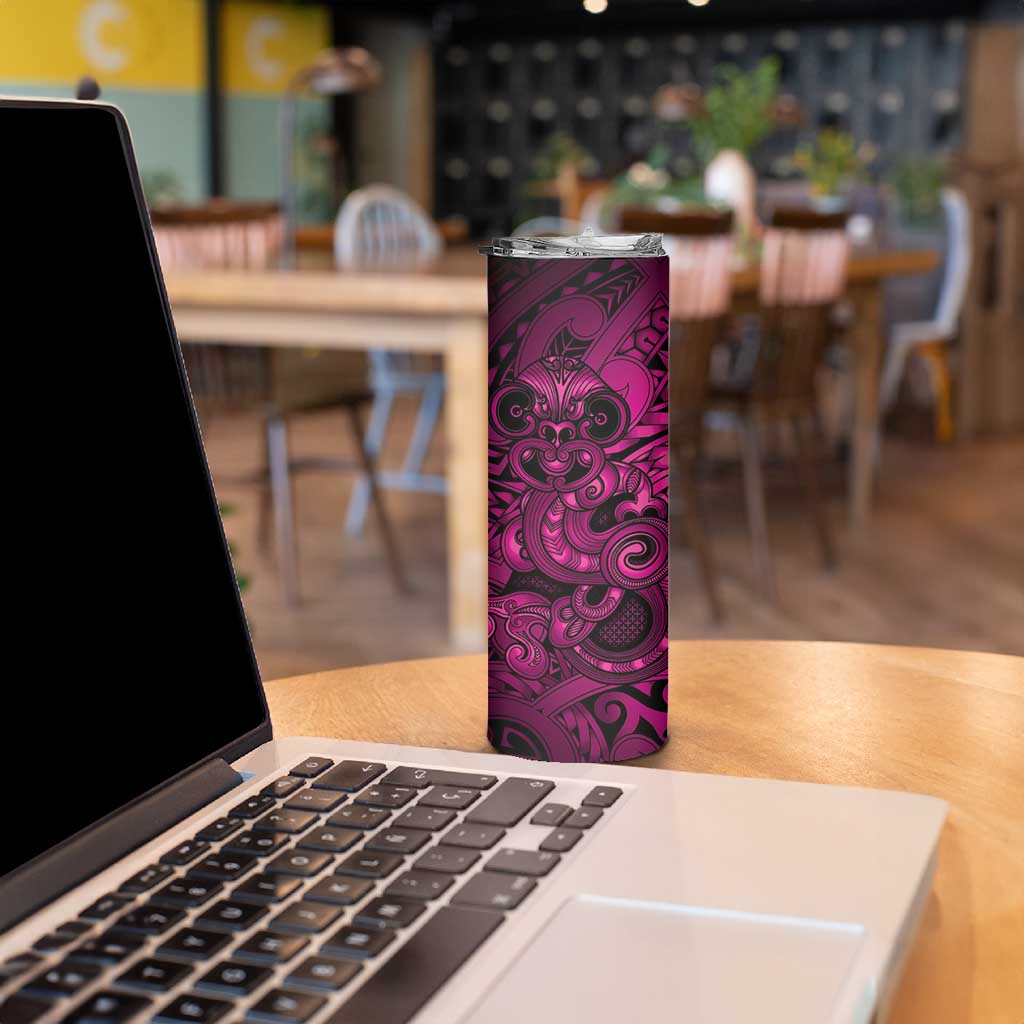 Aotearoa Maori Hei Tiki Skinny Tumbler Mawhero Kowhaiwhai Puhoro Motif