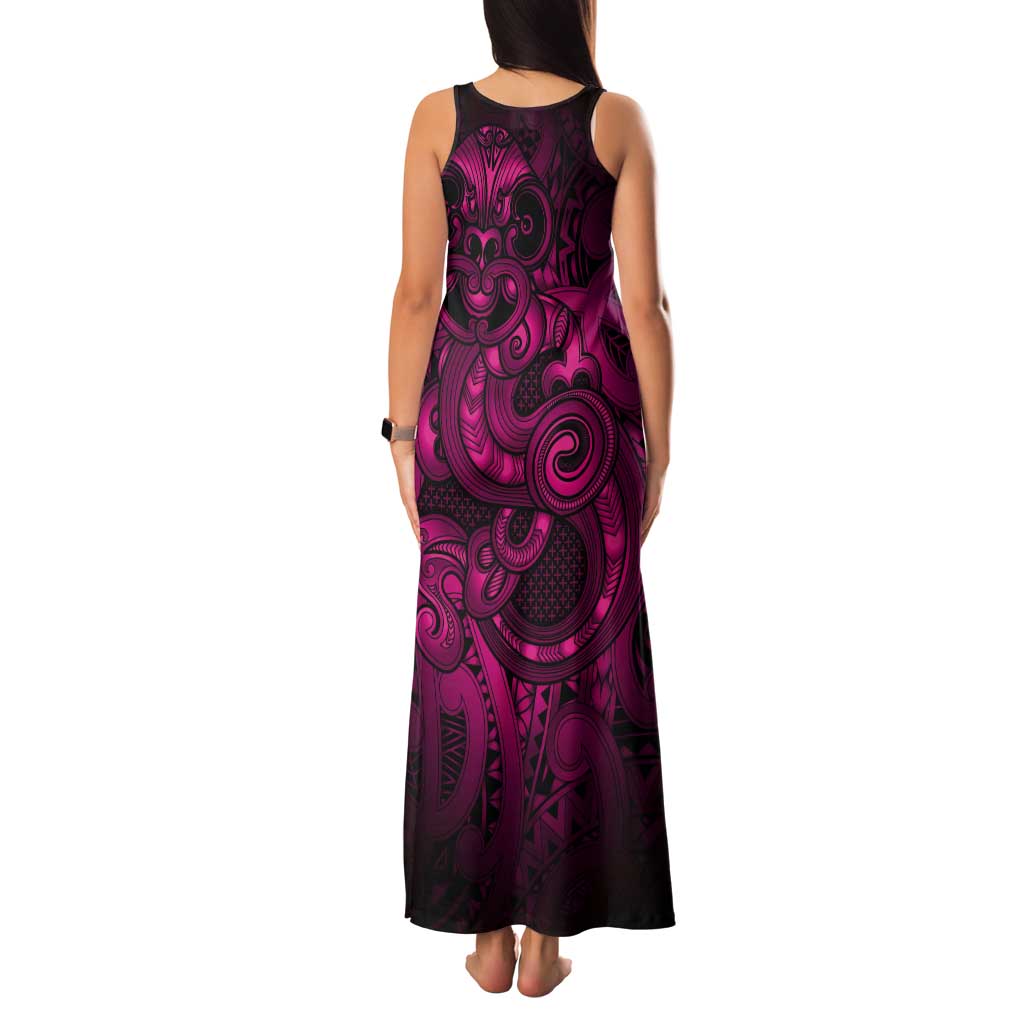Aotearoa Maori Hei Tiki Tank Maxi Dress Mawhero Kowhaiwhai Puhoro Motif