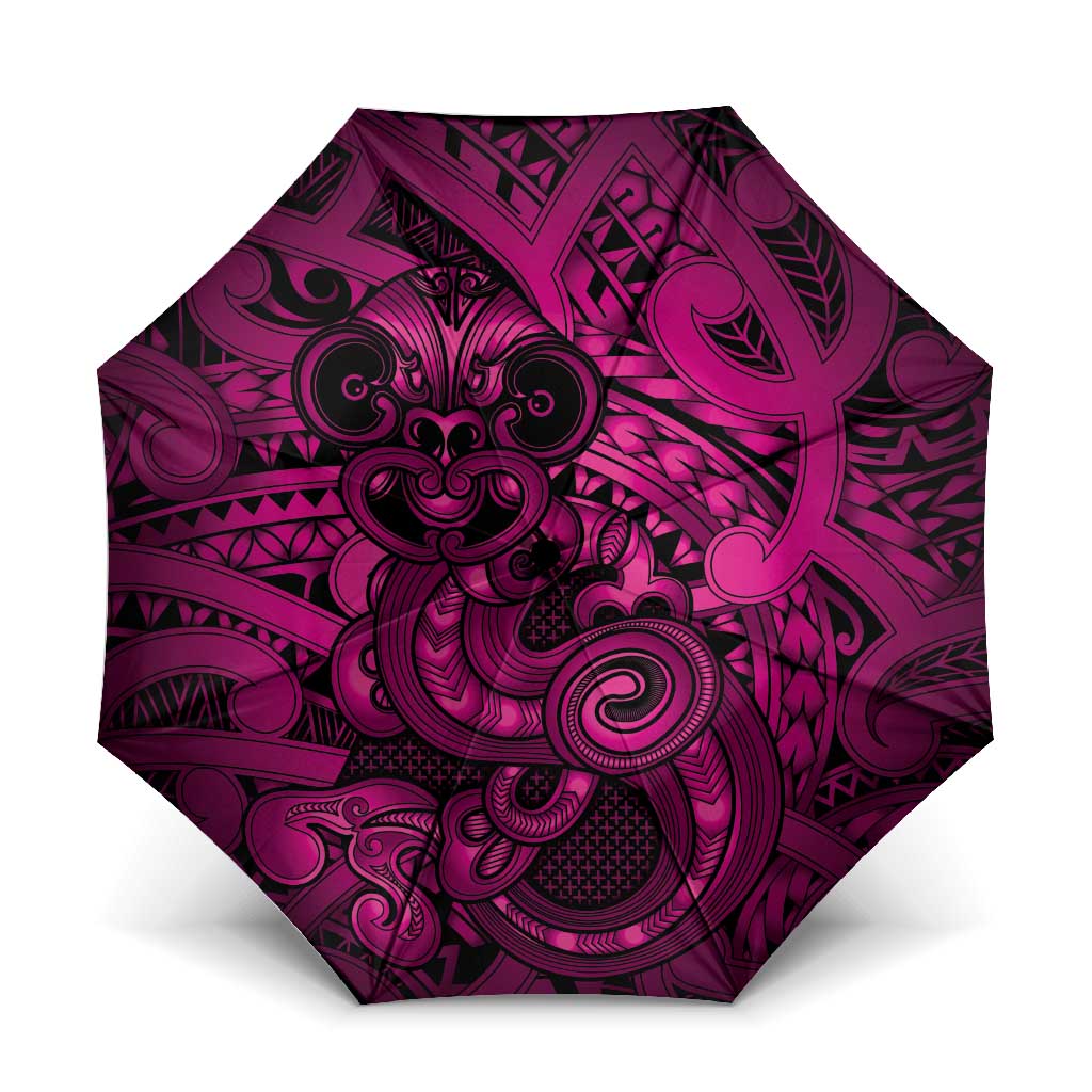Aotearoa Maori Hei Tiki Umbrella Mawhero Kowhaiwhai Puhoro Motif