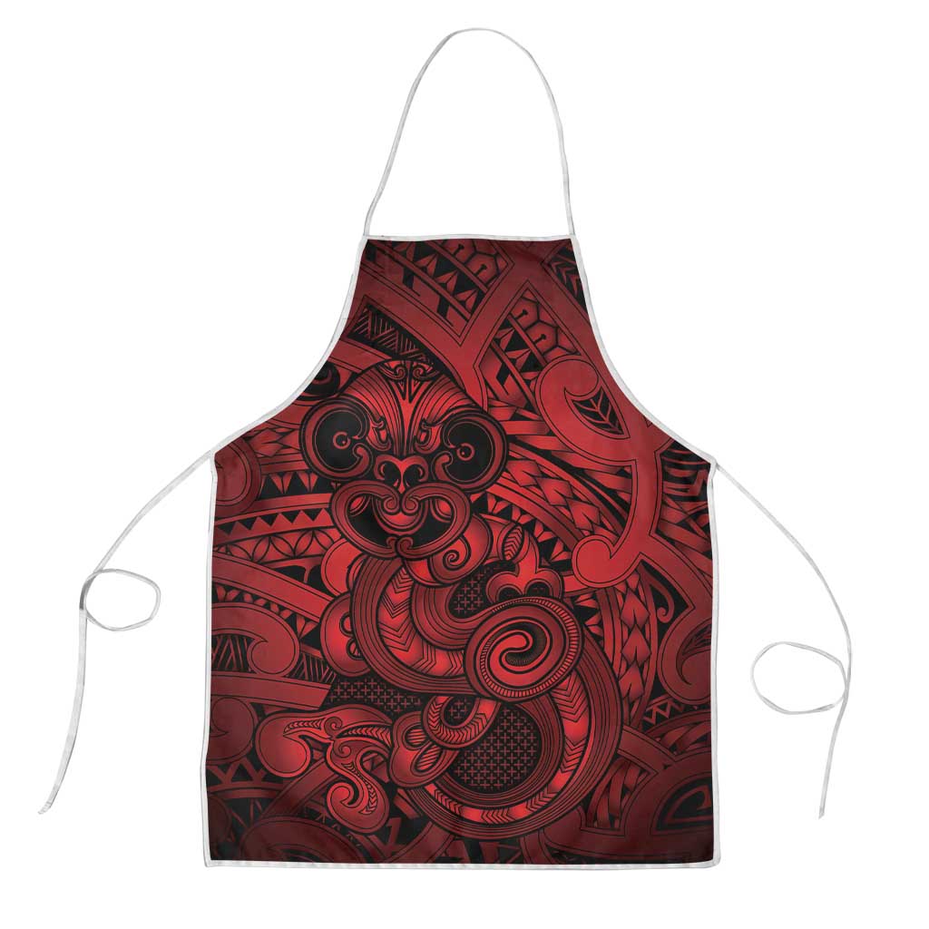 Aotearoa Maori Hei Tiki Apron Whero Kowhaiwhai Puhoro Motif