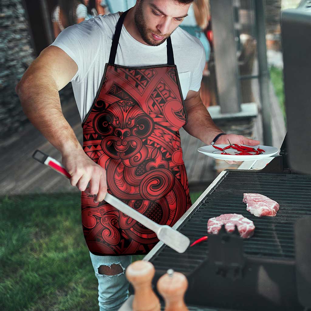 Aotearoa Maori Hei Tiki Apron Whero Kowhaiwhai Puhoro Motif