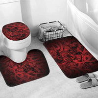 Aotearoa Maori Hei Tiki Bathroom Set Whero Kowhaiwhai Puhoro Motif