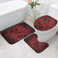 Aotearoa Maori Hei Tiki Bathroom Set Whero Kowhaiwhai Puhoro Motif