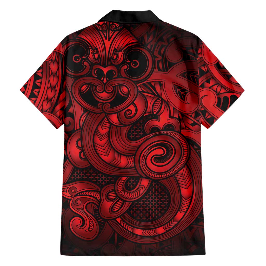 Aotearoa Maori Hei Tiki Family Matching Summer Maxi Dress and Hawaiian Shirt Whero Kowhaiwhai Puhoro Motif