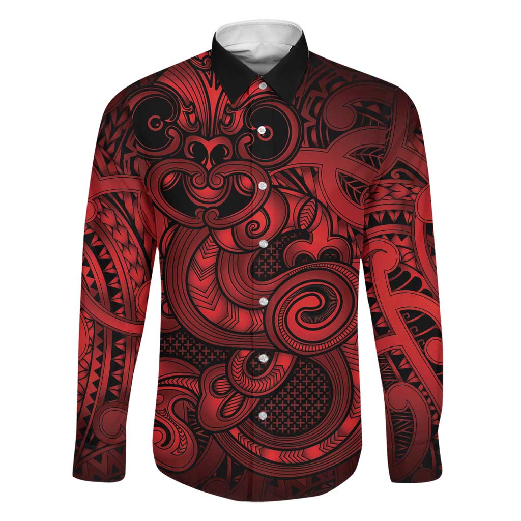 Aotearoa Maori Hei Tiki Family Matching Summer Maxi Dress and Hawaiian Shirt Whero Kowhaiwhai Puhoro Motif
