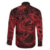 Aotearoa Maori Hei Tiki Family Matching Summer Maxi Dress and Hawaiian Shirt Whero Kowhaiwhai Puhoro Motif