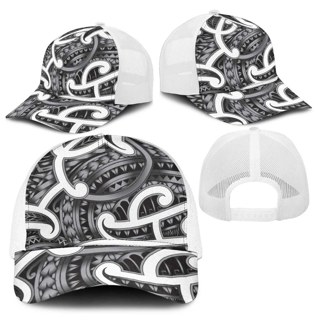 Aotearoa Maori Kowhaiwhai Baseball Net Cap Kiwikiwi Puhoro and Patiki