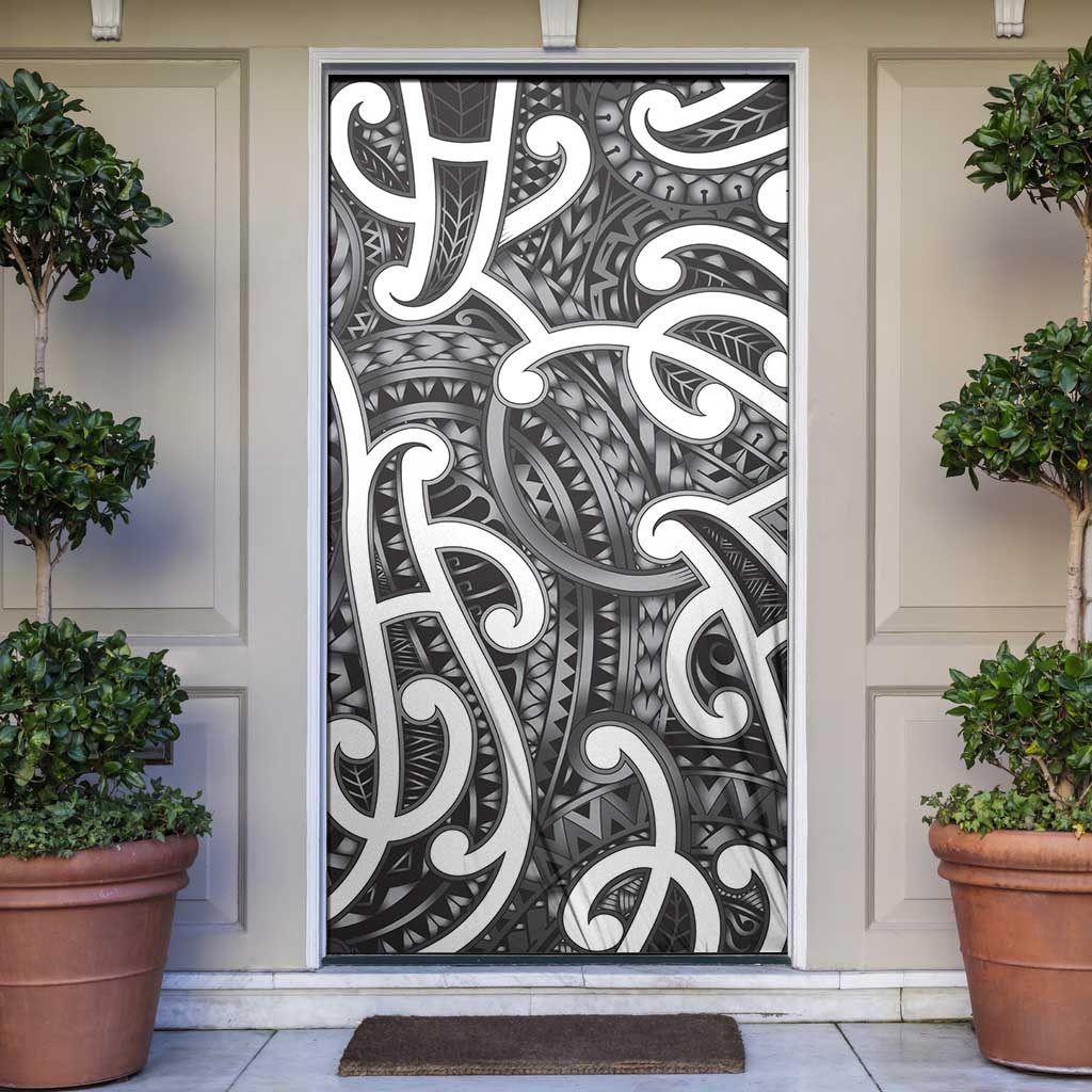 Aotearoa Maori Kowhaiwhai Door Cover Kiwikiwi Puhoro and Patiki