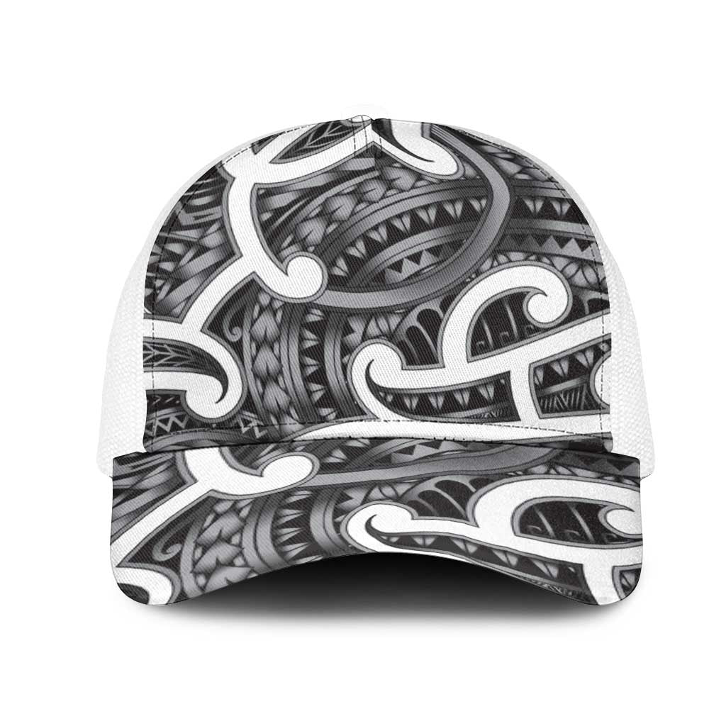 Aotearoa Maori Kowhaiwhai Mesh Trucker Cap Kiwikiwi Puhoro and Patiki