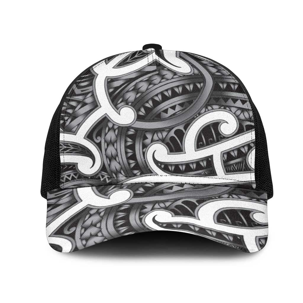 Aotearoa Maori Kowhaiwhai Mesh Trucker Cap Kiwikiwi Puhoro and Patiki