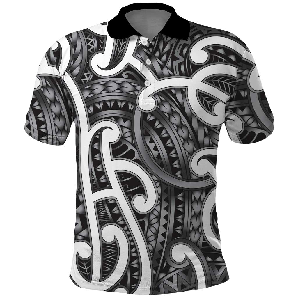 Aotearoa Maori Kowhaiwhai Polo Shirt Kiwikiwi Puhoro and Patiki